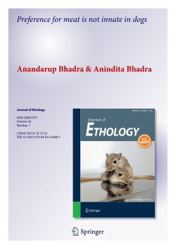 Preference for meat is not innate in dogs Anandarup