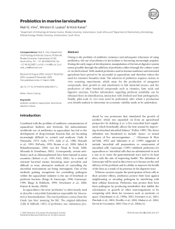 Probiotics in marine larviculture