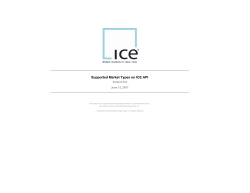 Supported Market Types on ICE API