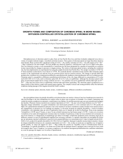 growth forms and composition of chromian spinel in morb