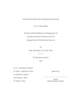 four motets from the florilegium portense