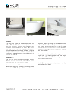 Maintenance and warranty