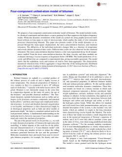 Four-component united-atom model of bitumen