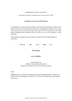 COMMONWEALTH OF AUSTRALIA Environment Protection and