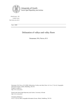 Delineation of valleys and valley floors