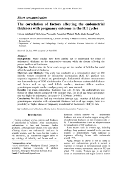 Factors affecting the endometrial thickness: Its correlation with