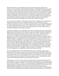 The Plateau Indians Cross-Disciplinary Teaching and Learning