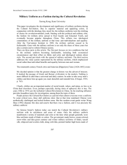 Military Uniform as a Fashion during the Cultural Revolution