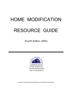 Home Modification Resource Guide - USC Leonard Davis School of