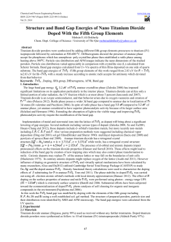Structure and Band Gap Energies of Nano Titanium Dioxide Doped