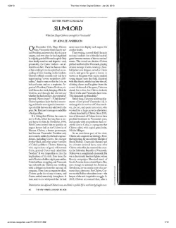 Anderson What has Hugo Chavez Wrought in Venezuela