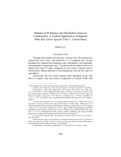 Statutes of Ill Repose and Threshold Canons of Construction: A
