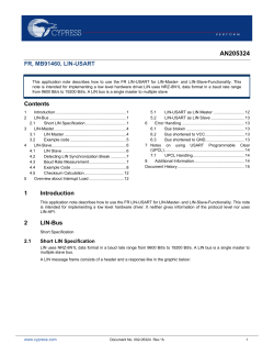 fr, mb91460, lin-usart - Cypress Semiconductor