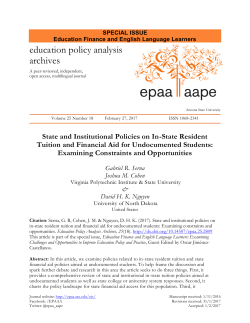 Full Text - Education Policy Analysis Archives