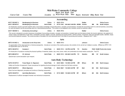 2017 Summer Course Schedule - Mid