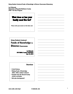 Funds of Knowledge in