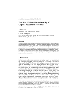 The rise, fall and sustainability of capital
