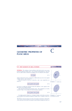 GEOMETRIC PROPERTIES OF PLANE AREAS