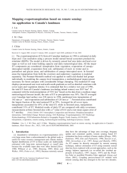 Mapping evapotranspiration based on remote sensing