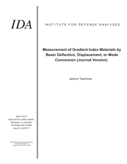Measurement of Gradient Index Materials by Beam Deflection