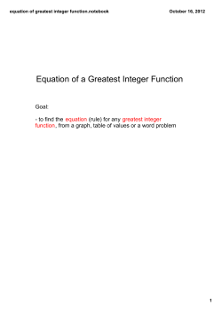 equation of greatest integer function.notebook