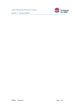 Payment schedule - Transport for NSW