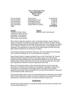 March 2017 meeting - Town of Washington Park