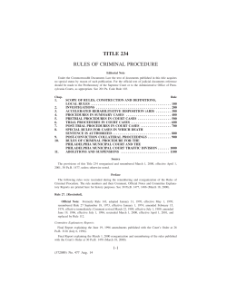 title 234 rules of criminal procedure