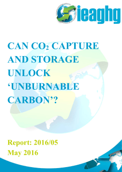 CAN CO2 CAPTURE AND STORAGE UNLOCK `UNBURNABLE