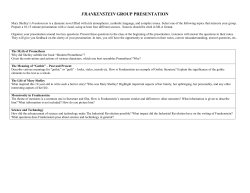 frankenstein group presentation