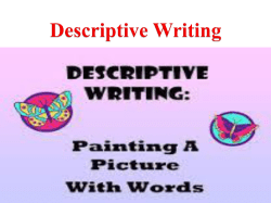 Descriptive writing
