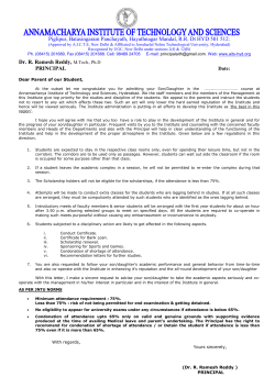 B-Category Application Form - Annamacharya Institute of