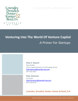 Venturing Into The World Of Venture Capital A Primer For Startups