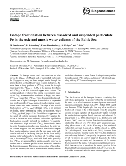 Isotope fractionation between dissolved and