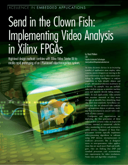 Send in the Clown Fish: Implementing Video Analysis in Xilinx FPGAs