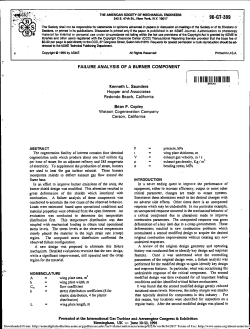 Failure Analysis of a Burner Component