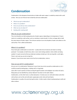 Condensation (further information)