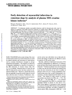 Early detection of myocardial infarction in conscious