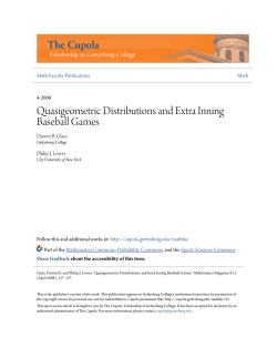 Quasigeometric Distributions and Extra Inning Baseball Games