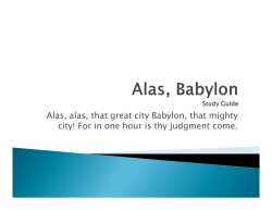 Alas, Babylon Study Guide
