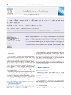 In vitro embryo outgrowth is a bioassay of in vivo embryo