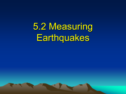 5.2 Measuring Earthquakes