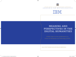 Meaning and perspectives in the digital humanities