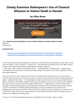 Closely Examines Shakespeare`s Use of