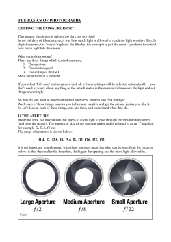 the basics of photography