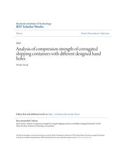 Analysis of compression strength of corrugated shipping containers