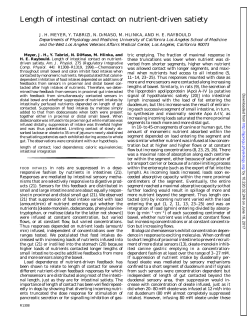 Length of intestinal contact on nutrient-driven satiety