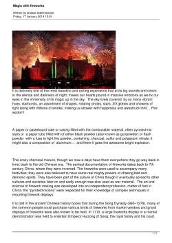 Magic with fireworks