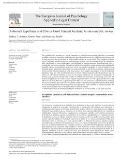 PDF - The European Journal of Psychology Applied to Legal Context