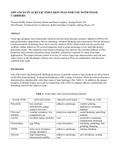 advances in acrylic emulsion psas for use